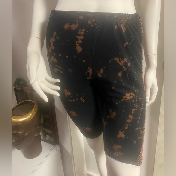 Tough Luv Black reversed dye ruched side biker shorts - Picture 4 of 7